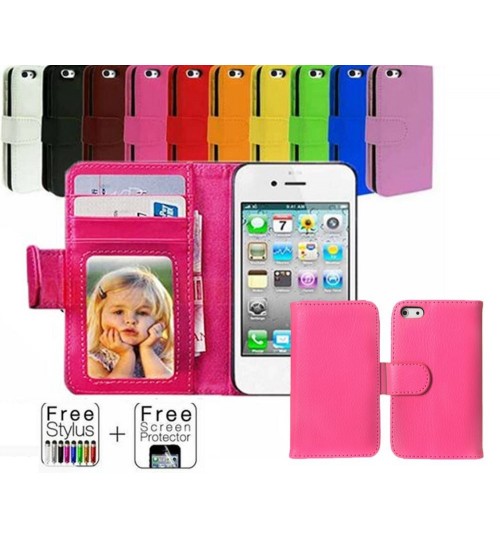 iPhone 4 4s wallet leather ID window case