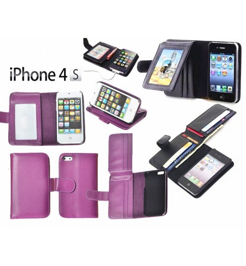 Iphone 4 4s leather case full cash pocket ID Combo