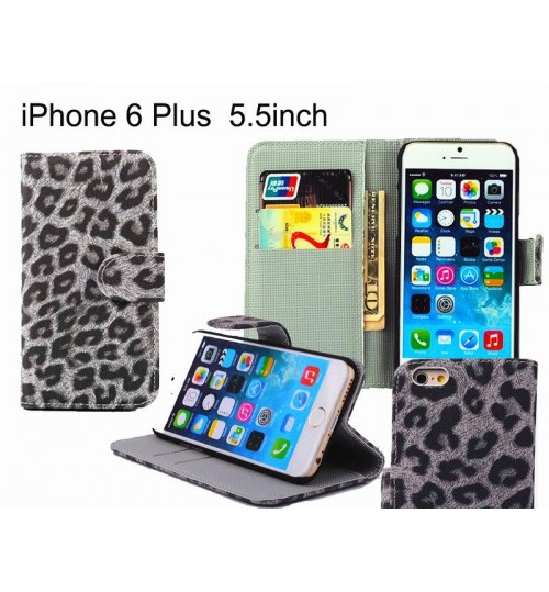 iPhone 6 Plus Leopard Wallet leather case+SP+Pen
