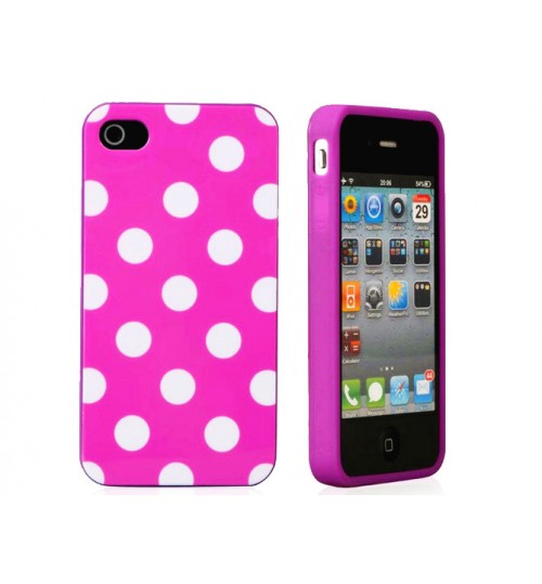 iPhone 5 5s Polka Dot Silicon Case+PEN+SP