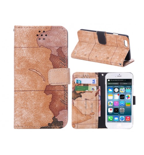 iphone 6 wallet leather map case w stand+pen