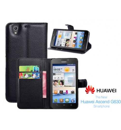 Huawei G630 wallet leather case+Pen