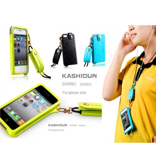 iphone 4 4s case Multi Function Pouch + Neck Strap