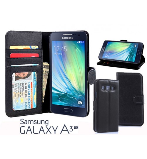 Samsung Galaxy A3 Case wallet leather  ID window