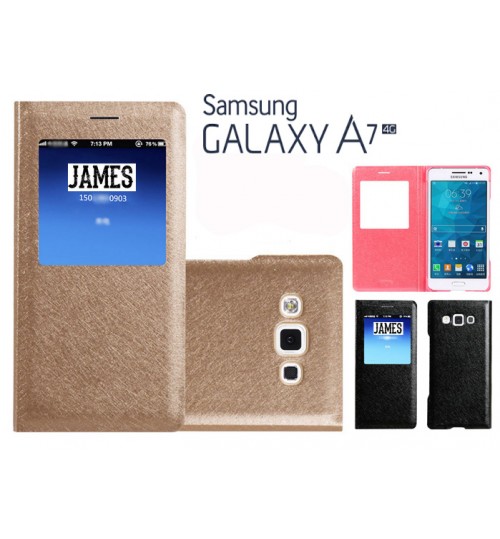 Galaxy A7 case luxury view window Samsung case