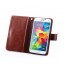 Galaxy S5 double wallet leather case detachable