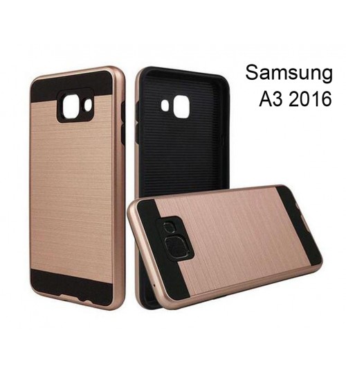 Galaxy A3 2016 A310 impact proof case brush metal