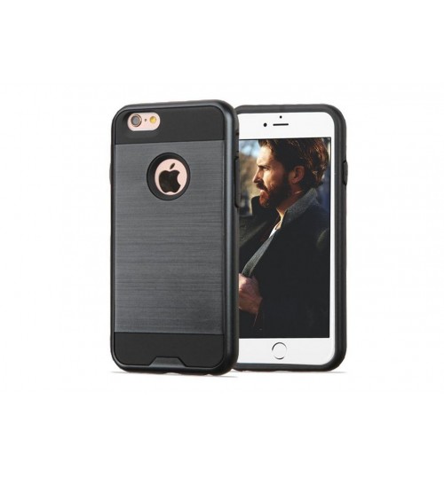 iPhone 4 4s impact proof hybrid brushed Metal case