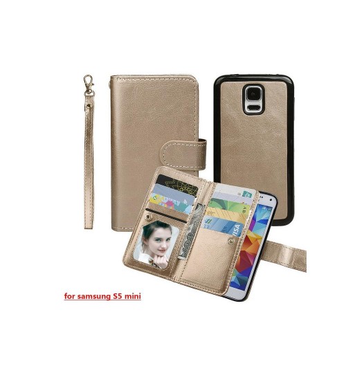 Galaxy S5 Mini detachable wallet leather case