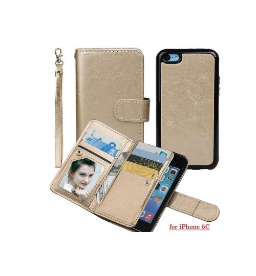 iPhone 5C detachable wallet leather case