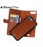 Iphone 7 plus double wallet  Leather Zip case detachable