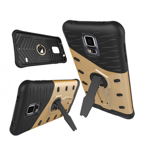 Galaxy S5 Case Heavy Duty Hybrid Kickstand Case