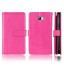 Galaxy A5 2016 Double Wallet Leather Case - Hot Pink