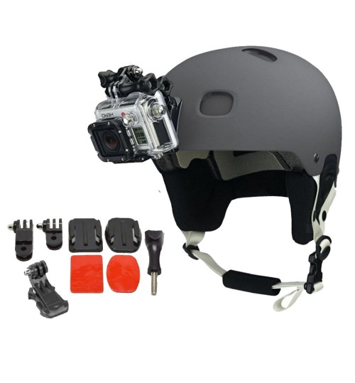 ProGear Helmet Front Mount Bundle With Adhesive Pads For GoPro Hero 4/3+/3/2/1