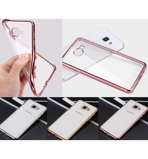 Galaxy A7 2017 case bumper w clear gel back cover