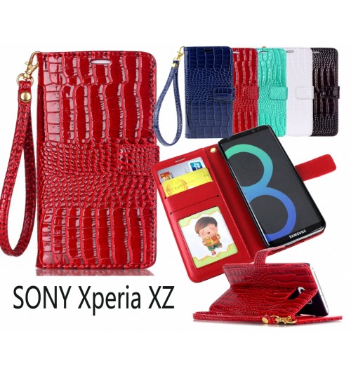 SONY Xperia XZ Croco wallet Leather case