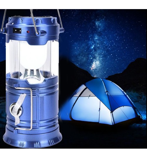 LED USB Solar Rechargeable Lantern Outdoor Camping Hiking Lamp Light