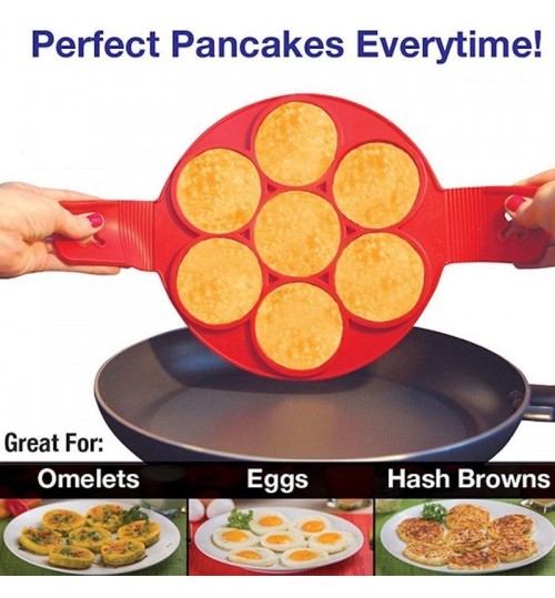 FULenQnu Non Stick Pancake Pan Flip Perfect Pancake Maker Breakfast  Omelette Eggs Flipjac