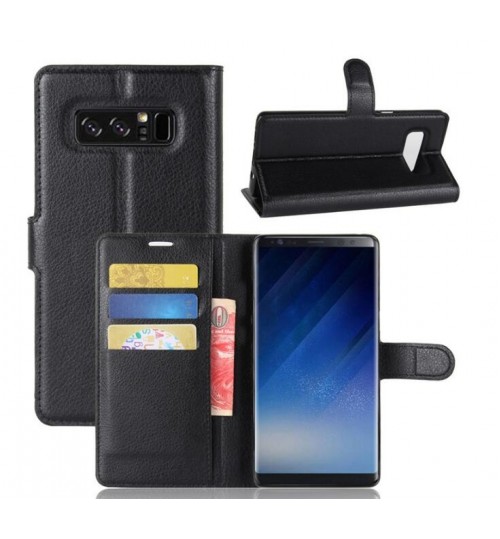 Galaxy Note 8 Case wallet leather case ID window combo