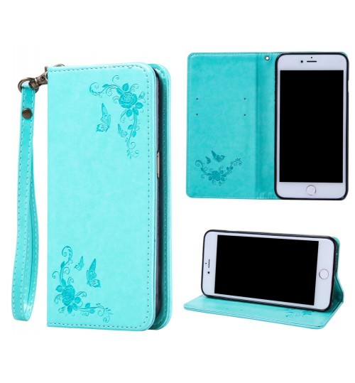 iPhone 7 plus Premium Leather Embossing wallet Folio case
