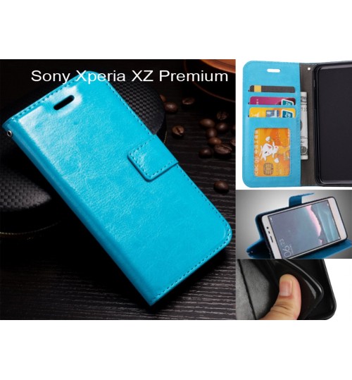 Sony Xperia XZ Premium  case Fine leather wallet case