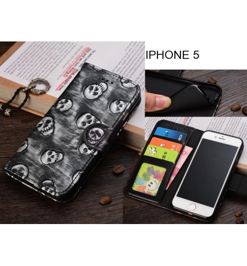 IPHONE 5  Leather Wallet Case Cover
