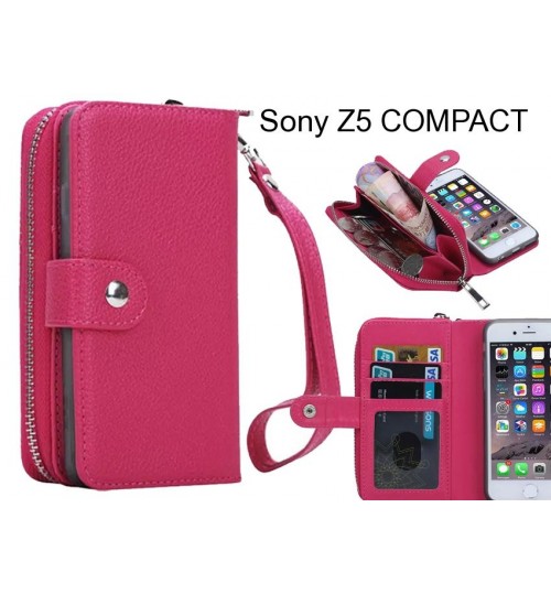 Sony Z5 COMPACT  Case coin wallet case full wallet leather case