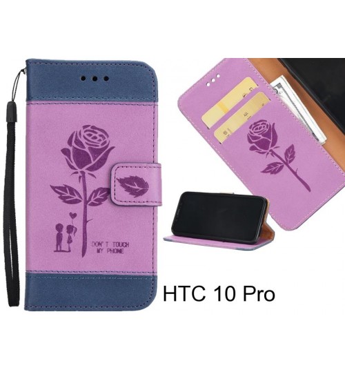 HTC 10 Pro case 3D Embossed Rose Floral Leather Wallet cover case