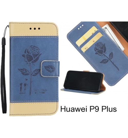 Huawei P9 Plus case 3D Embossed Rose Floral Leather Wallet cover case