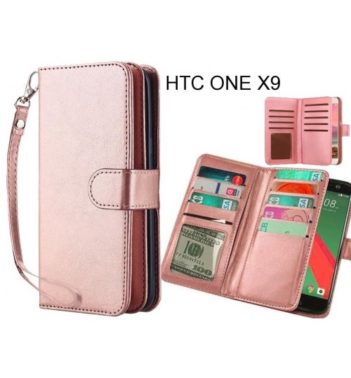 HTC ONE X9 case Double Wallet leather case 9 Card Slots