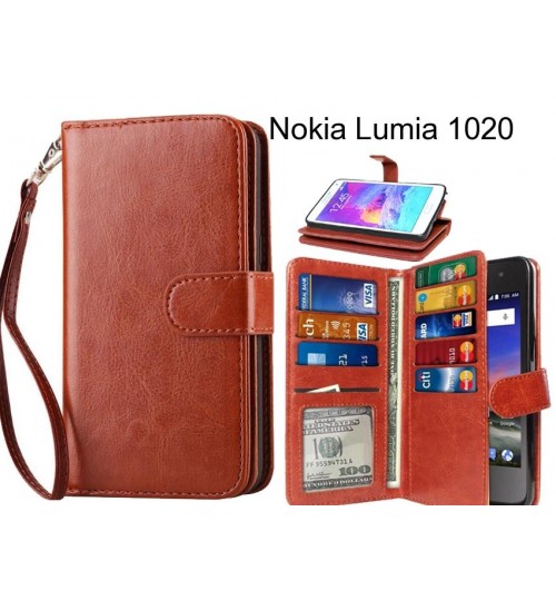 Nokia Lumia 1020 case Double Wallet leather case 9 Card Slots