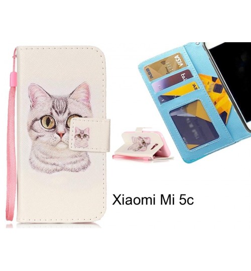 Xiaomi Mi 5c case 3 card leather wallet case printed ID