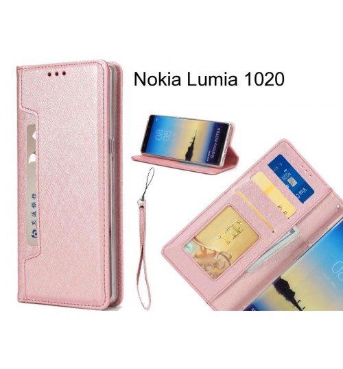 Nokia Lumia 1020 case Silk Texture Leather Wallet case 4 cards 1 ID magnet