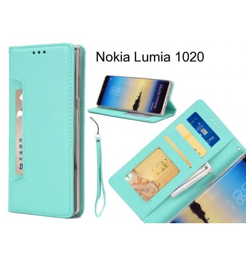 Nokia Lumia 1020 case Silk Texture Leather Wallet case 4 cards 1 ID magnet