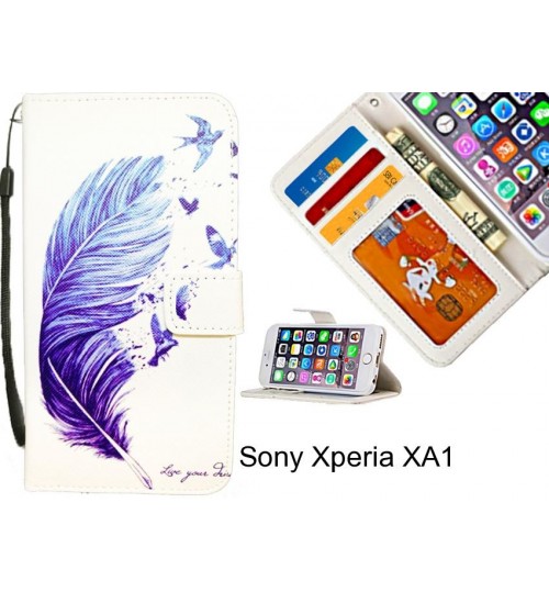 Sony Xperia XA1 case 3 card leather wallet case printed ID