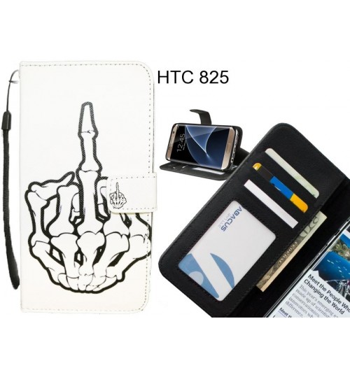 HTC 825 case 3 card leather wallet case printed ID