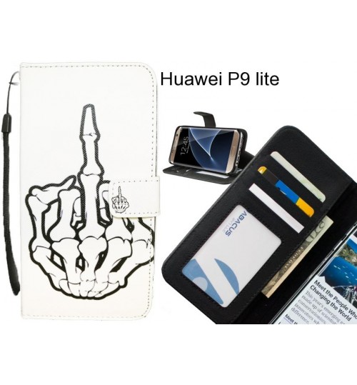 Huawei P9 lite case 3 card leather wallet case printed ID