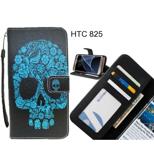 HTC 825 case 3 card leather wallet case printed ID