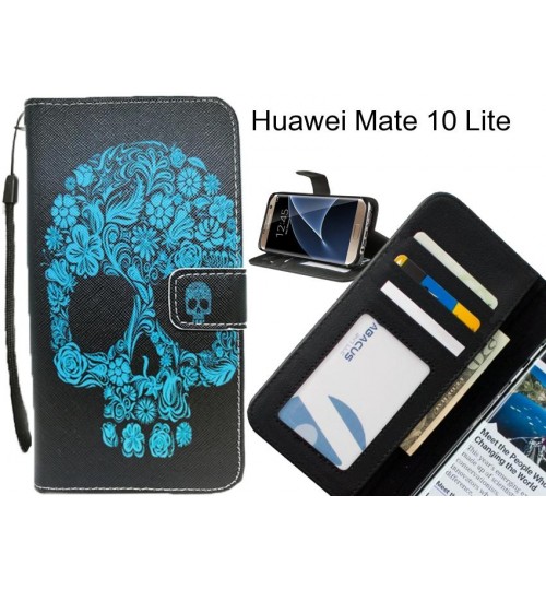 Huawei Mate 10 Lite case 3 card leather wallet case printed ID