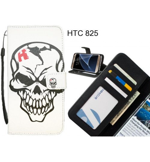 HTC 825 case 3 card leather wallet case printed ID