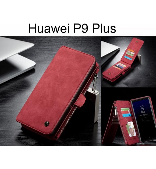 Huawei P9 Plus Case Retro Flannelette leather case multi cards zipper