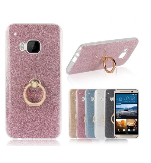 HTC M8 case Soft tpu Bling Kickstand Case with Ring Rotary Metal Mount