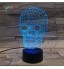 3D Desk Lamp Skeleton Decor Night LED Light