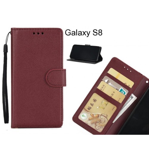 Galaxy S8 case Silk Texture Leather Wallet Case