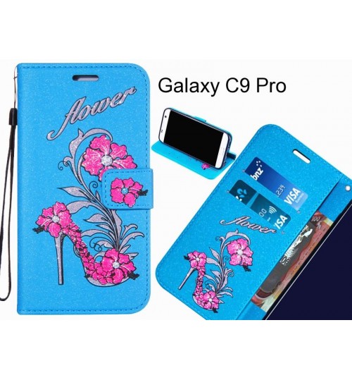Galaxy C9 Pro  case Fashion Beauty Leather Flip Wallet Case