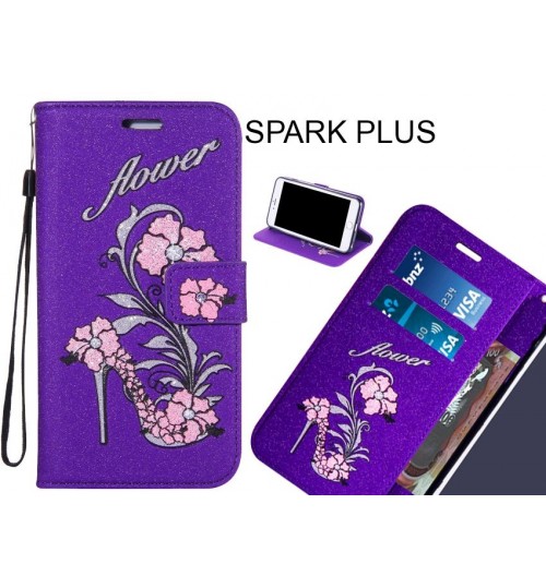 SPARK PLUS  case Fashion Beauty Leather Flip Wallet Case