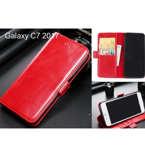 Galaxy C7 2017 case executive leather wallet case