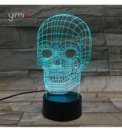 3D Desk Lamp Skeleton Decor Night LED Light