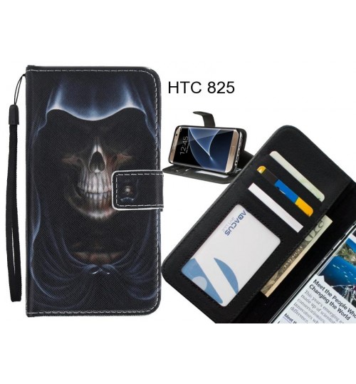 HTC 825 case 3 card leather wallet case printed ID