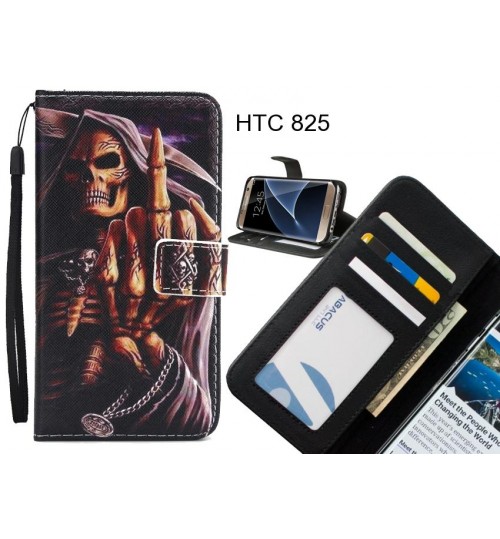 HTC 825 case 3 card leather wallet case printed ID